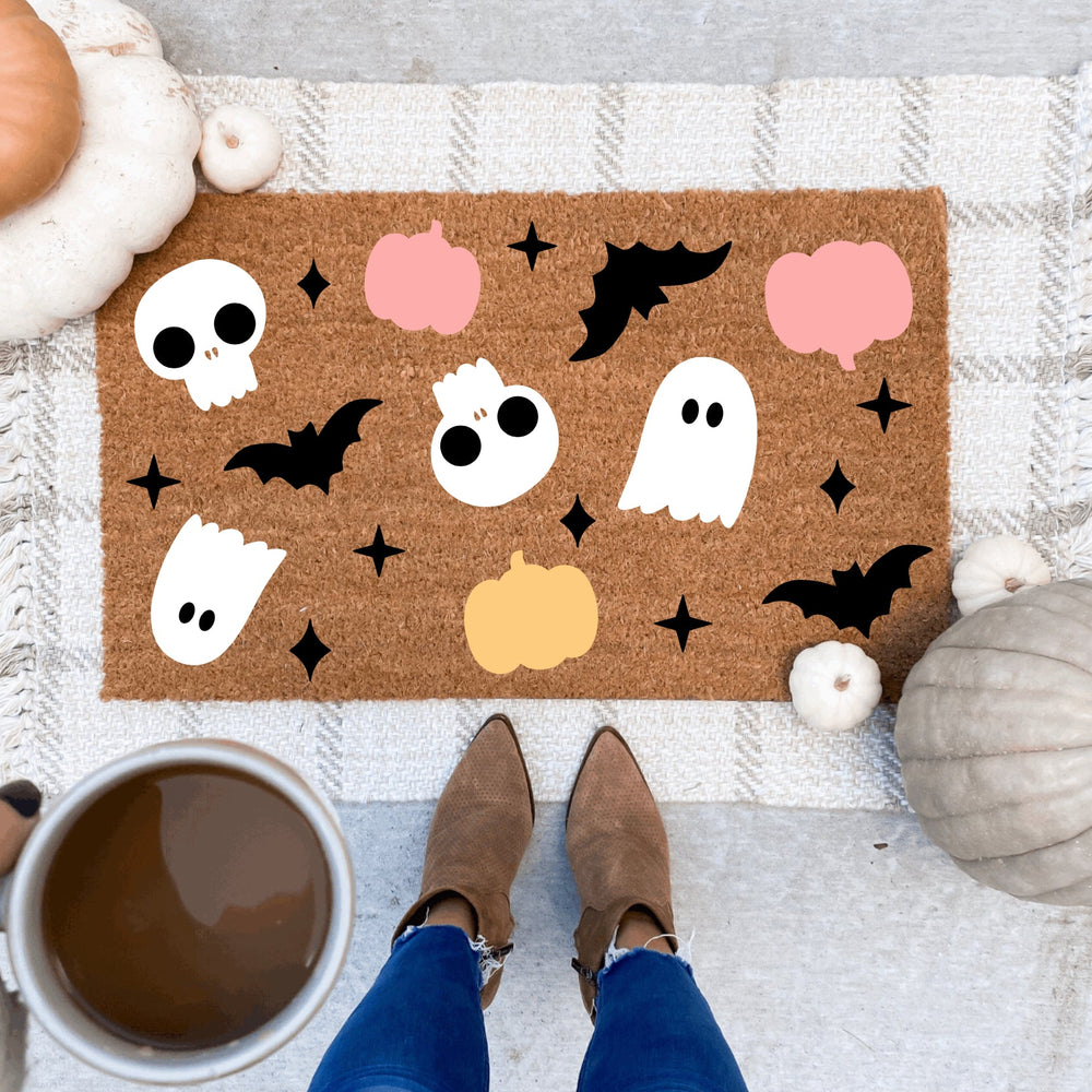 
                      
                        Halloween Doormat | Ghosts, Skulls, Bats & Pumpkins
                      
                    