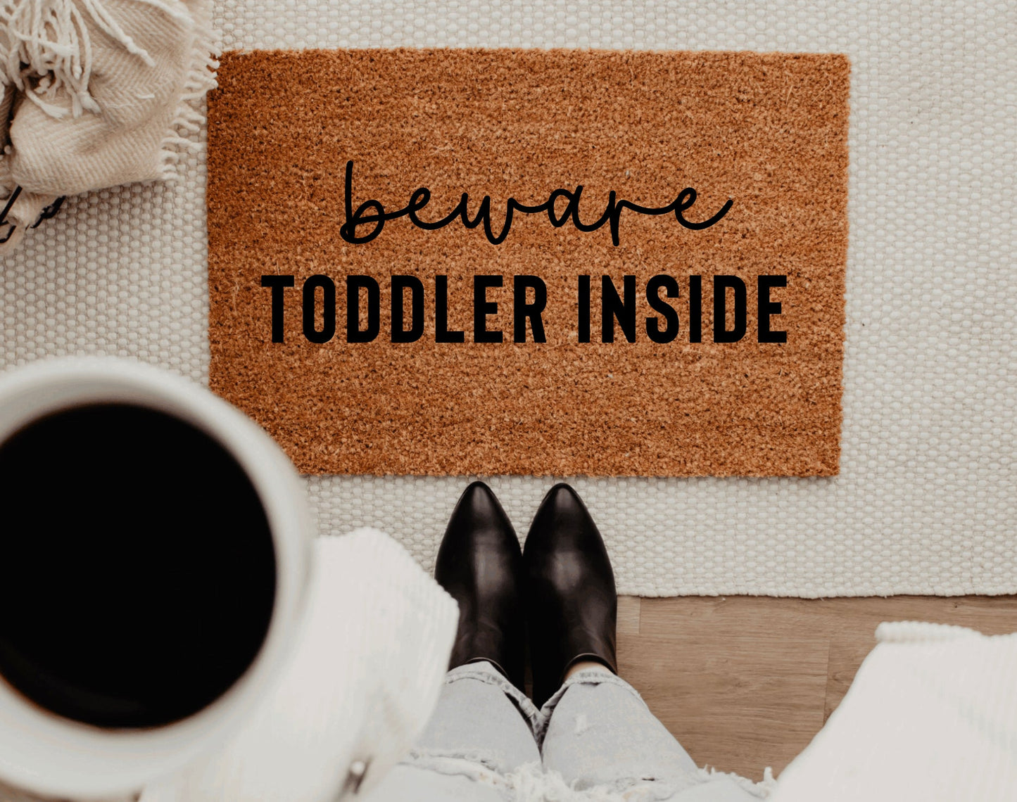 Beware Toddler Inside Doormat