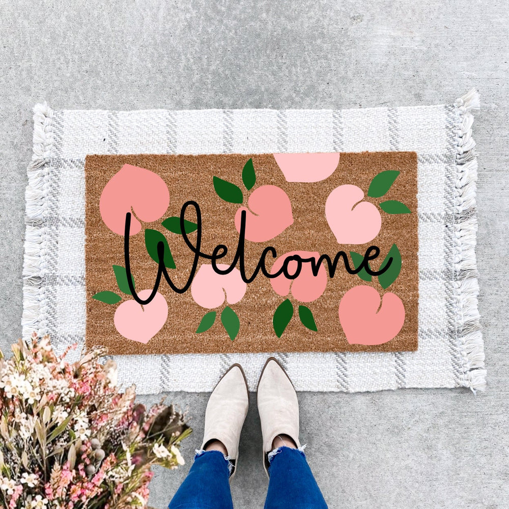 Welcome Doormat | Peach Pattern