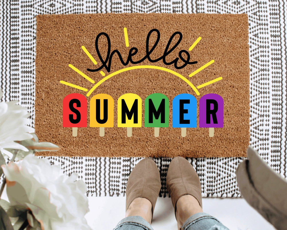 Hello Summer Doormat | Popsicles