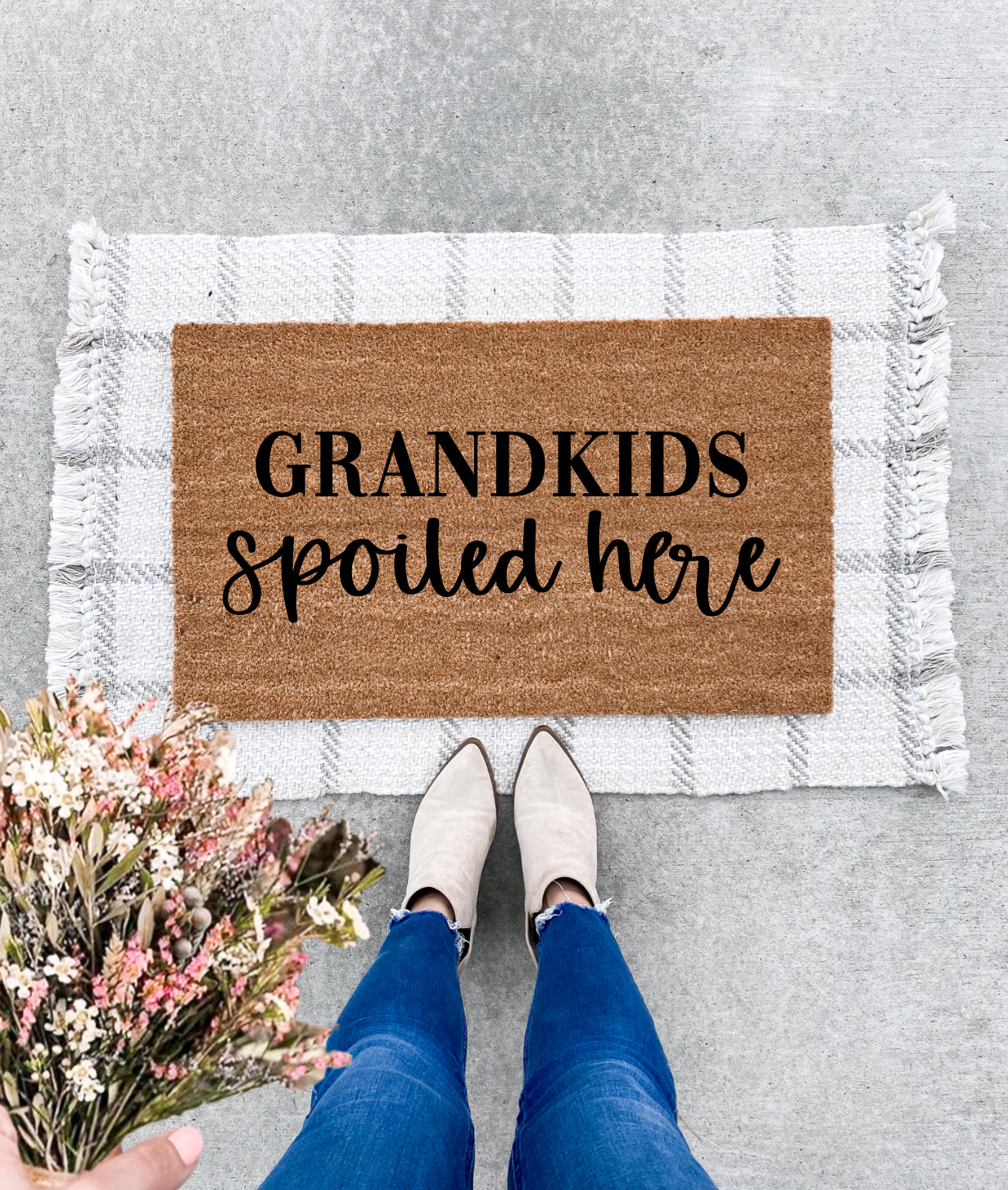 Grandkids Spoiled Here Doormat