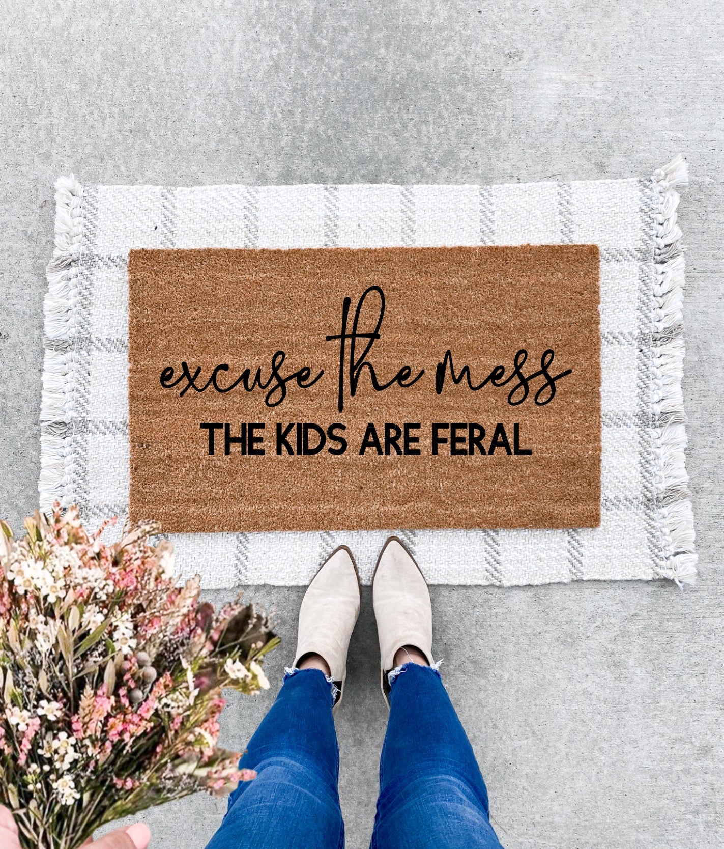 Excuse The Mess The Kids Are Feral Doormat