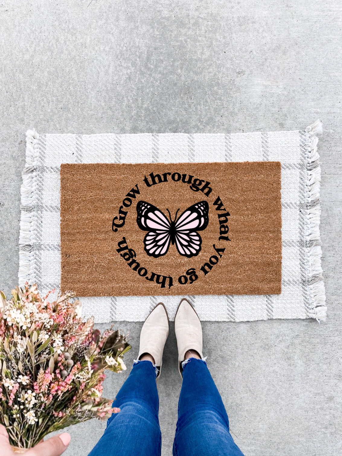 Grow Through What You Go Through Doormat