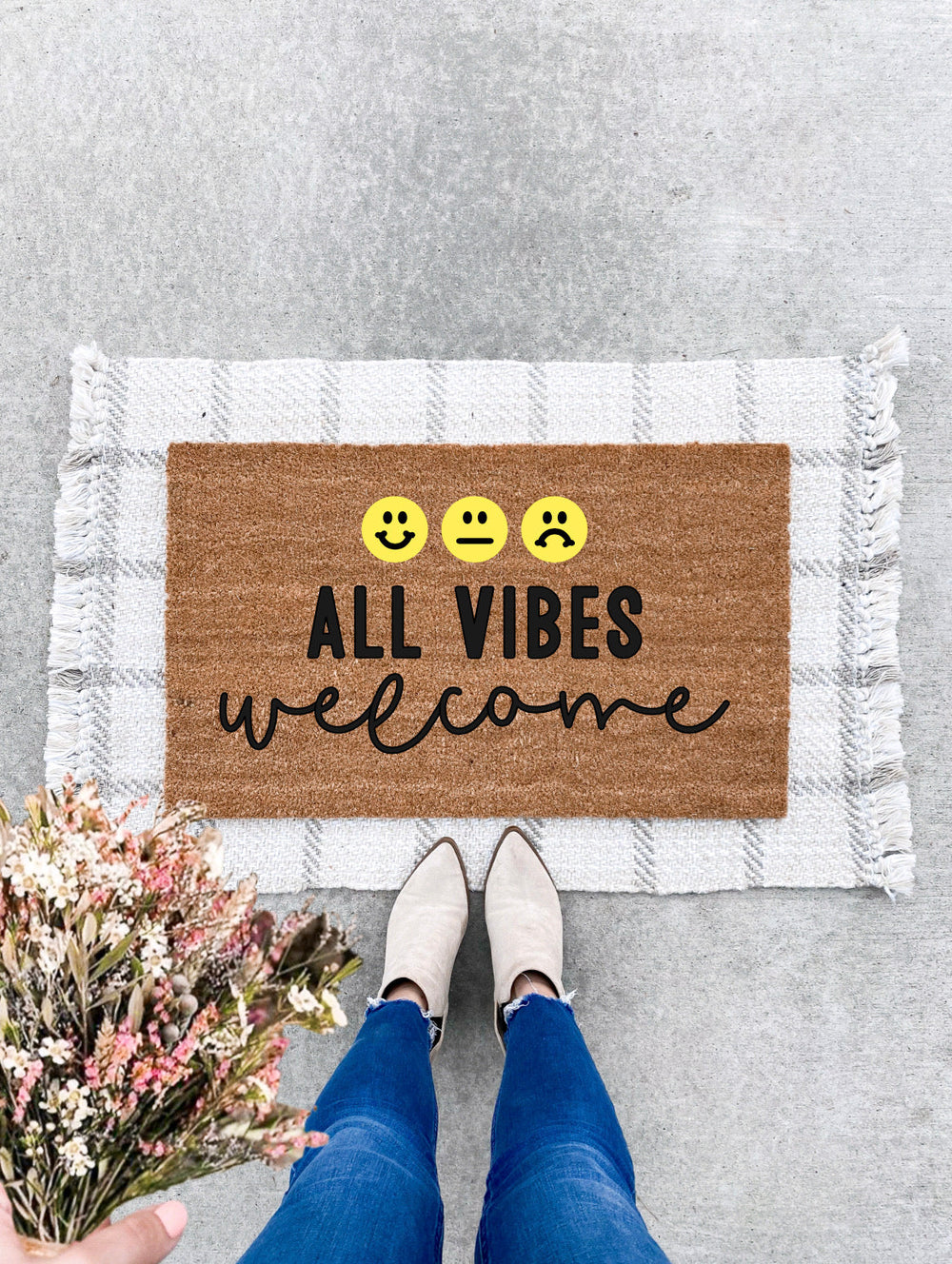 All Vibes Welcome Doormat
