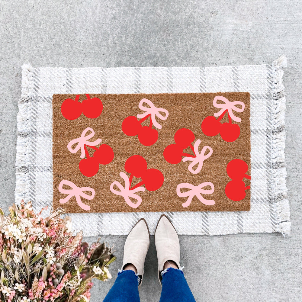 Cherries + Bows Doormat