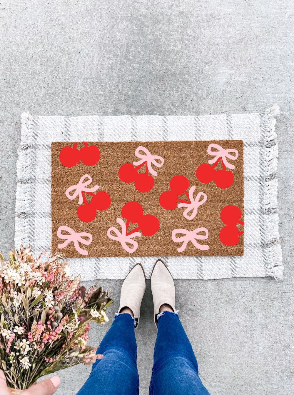 Cherries + Bows Doormat