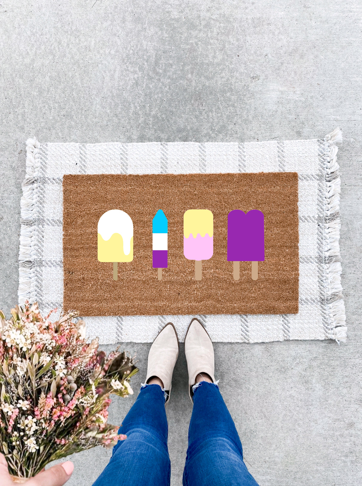 Colorful Popsicles Doormat