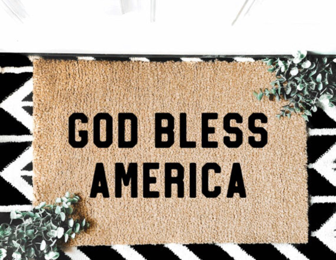 God Bless America Doormat