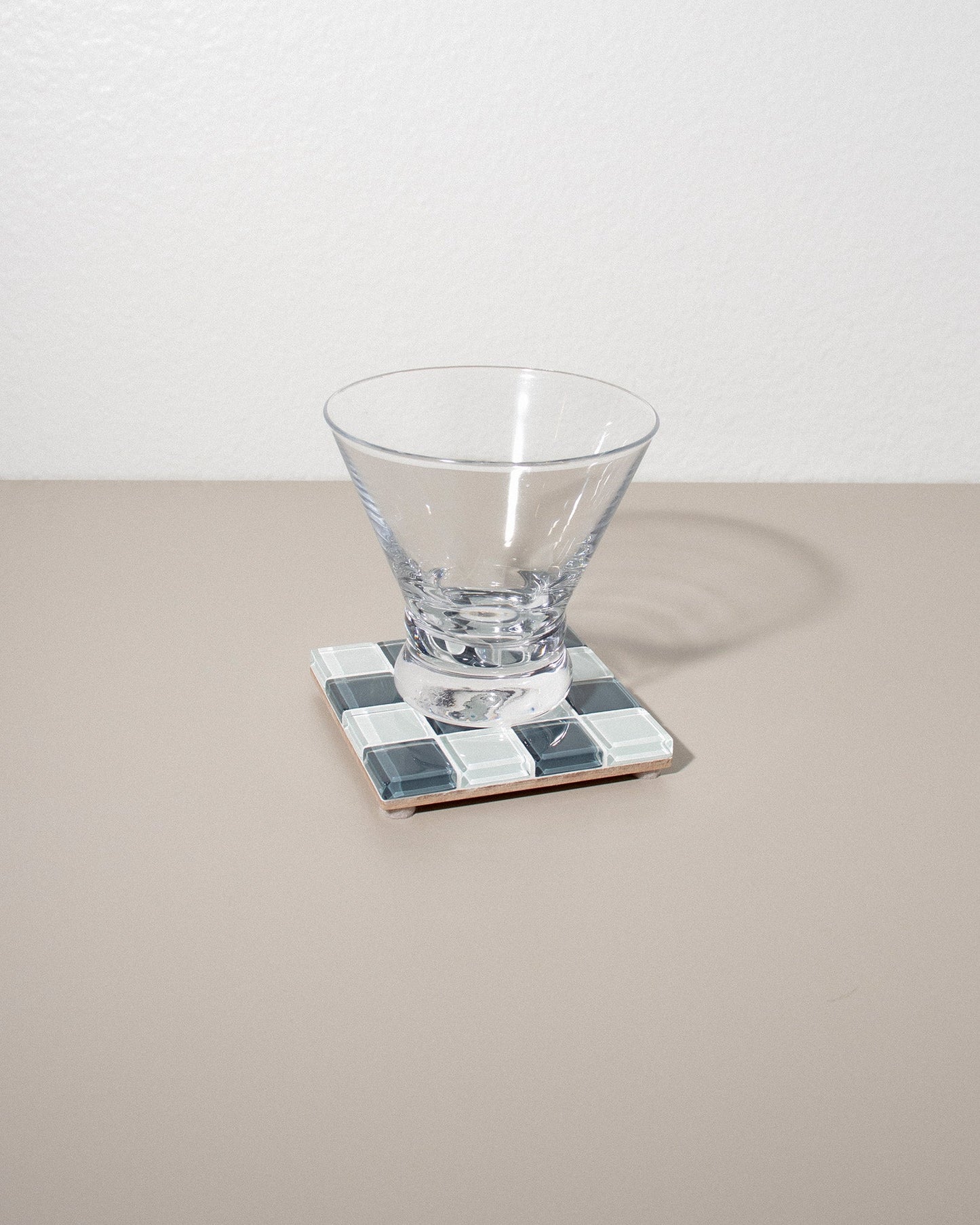 Glass Tile Coaster - Stone Wall