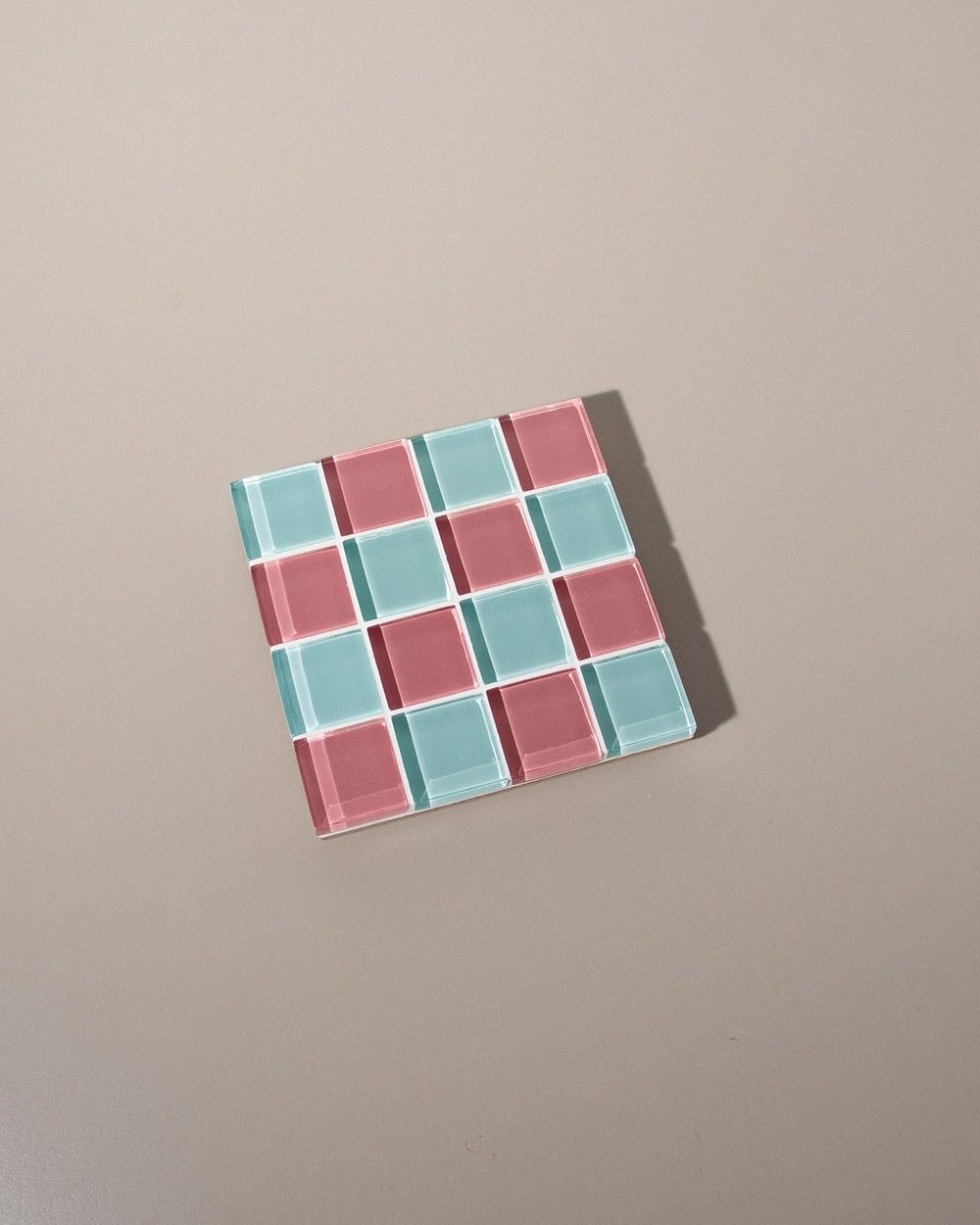 Glass Tile Coaster - Bubble Gum
