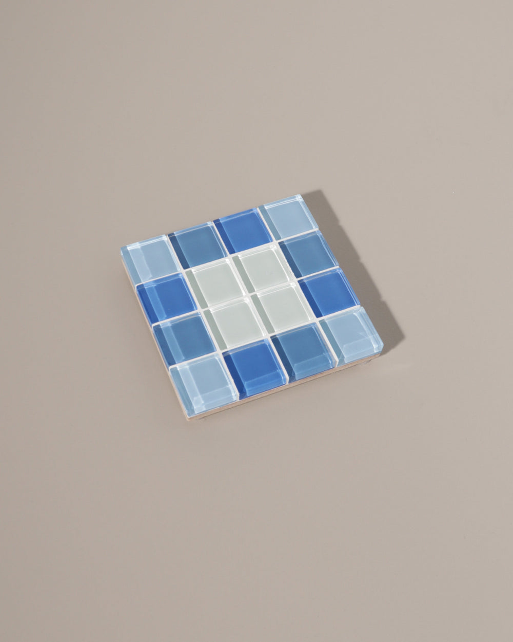 Glass Tile Coaster - Through A Window - Blue Gradient