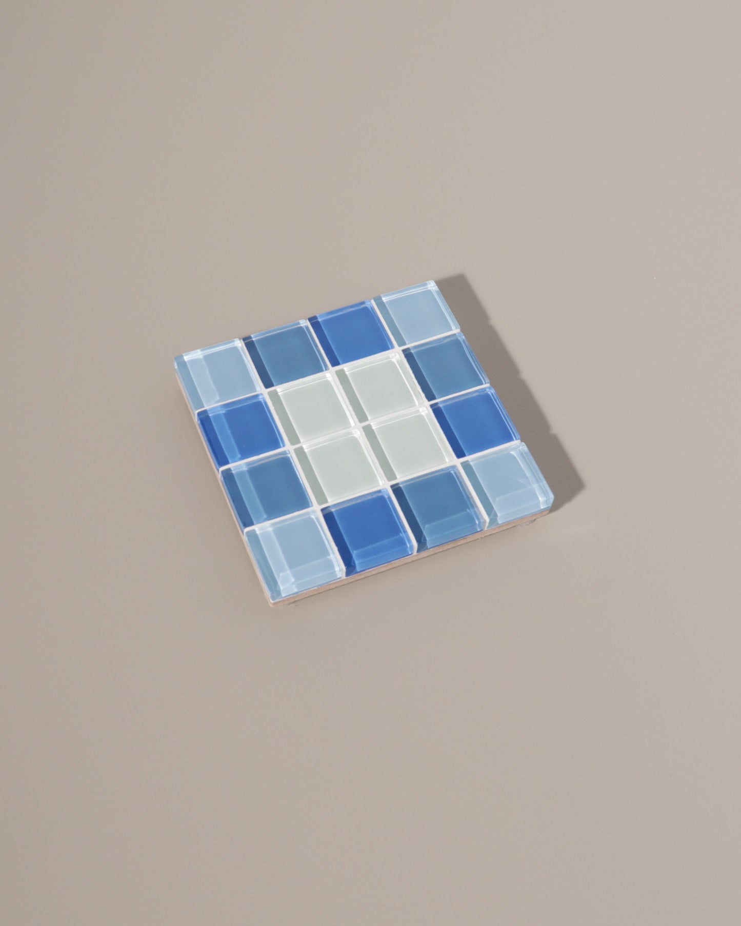 Glass Tile Coaster - Through A Window - Blue Gradient