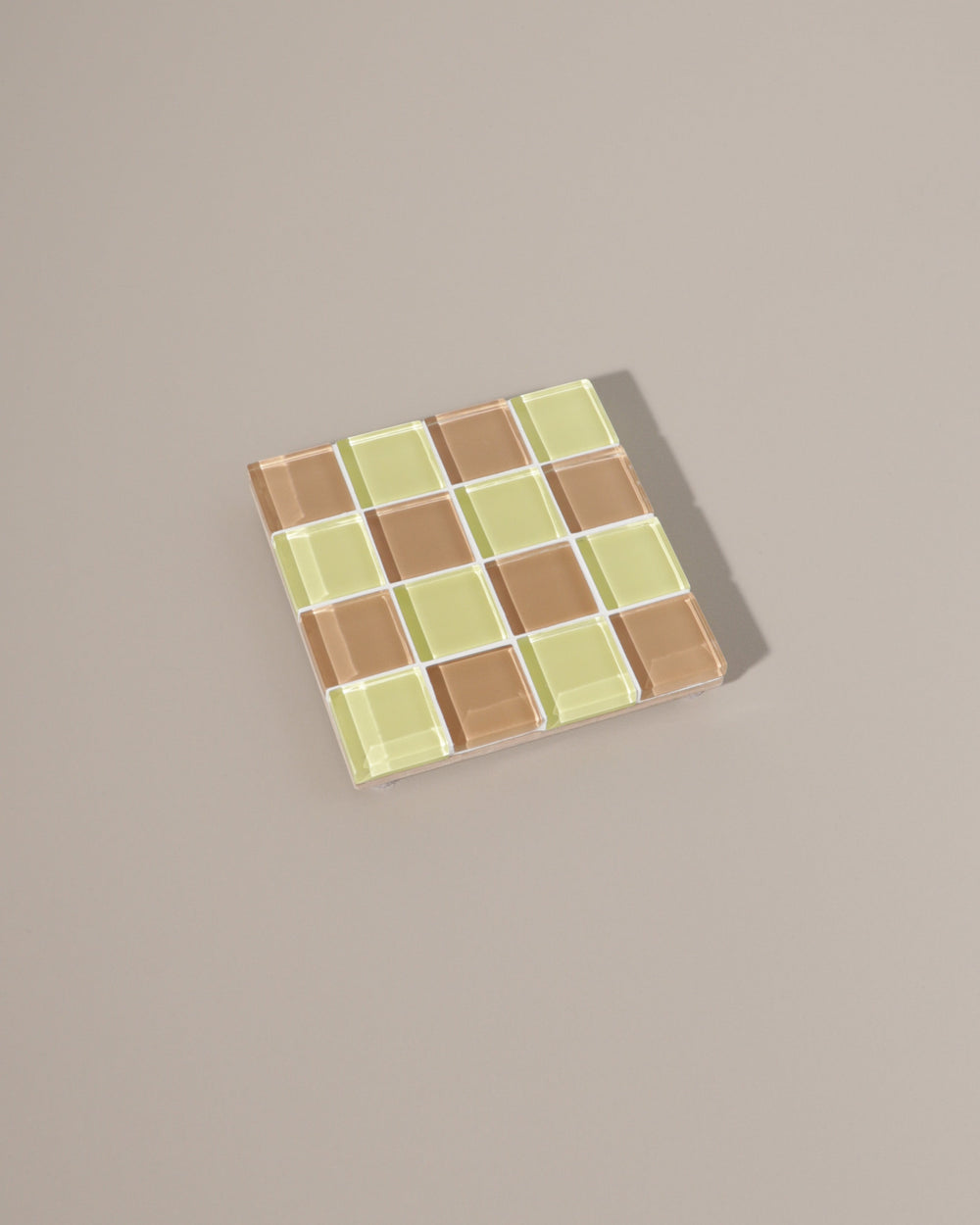 Glass Tile Coaster - Earthy Yellow