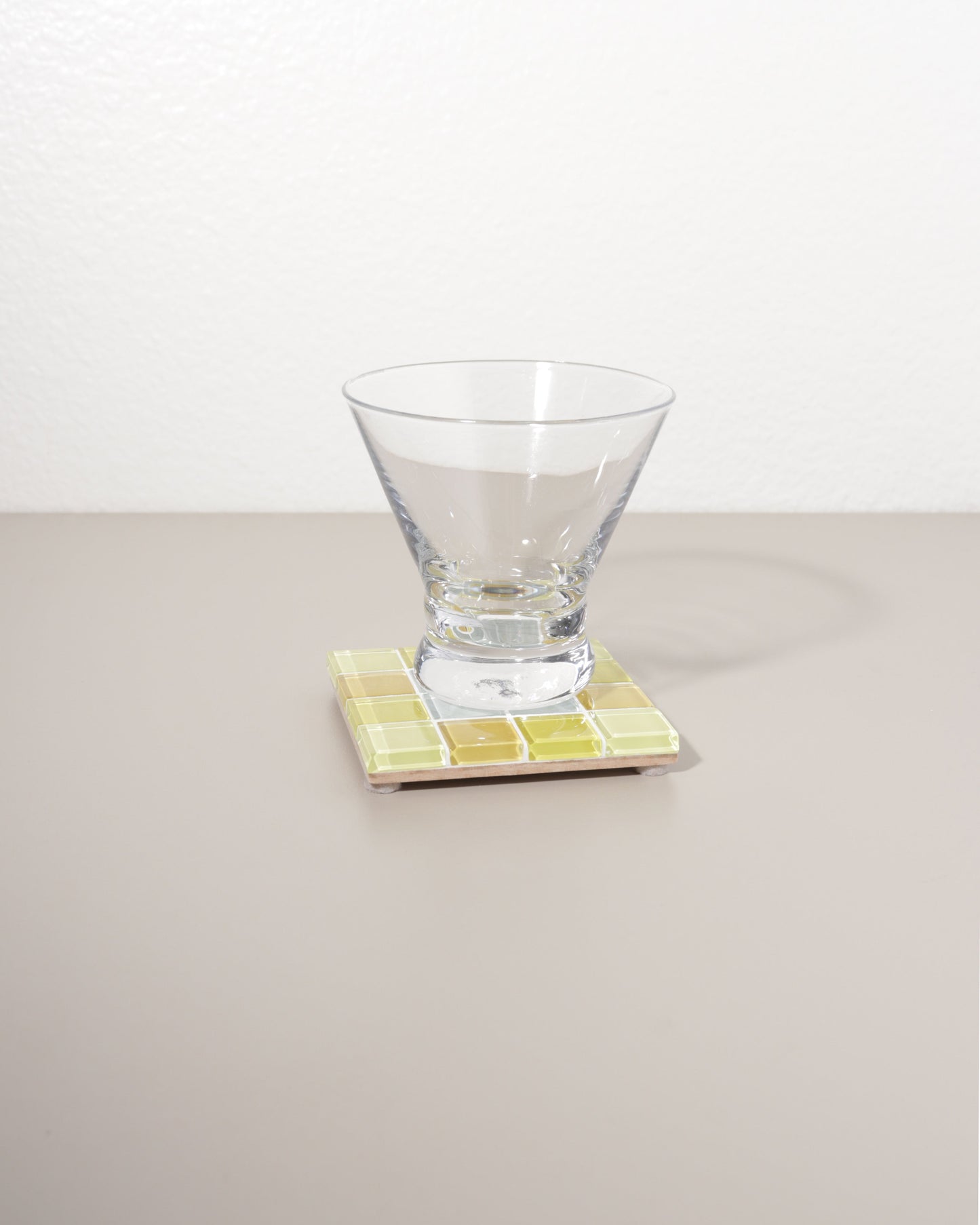 Glass Tile Coaster - Through A Window - Yellow Gradient
