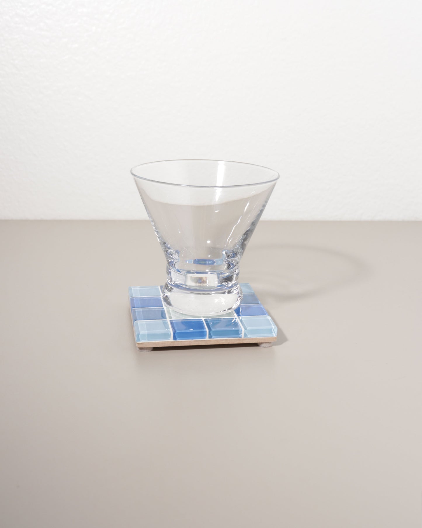 Glass Tile Coaster - Through A Window - Blue Gradient