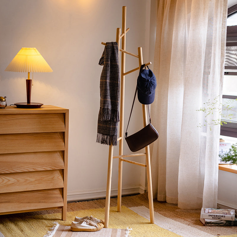 
                      
                        Solid Ash Wood Entryway Coat Rack
                      
                    
