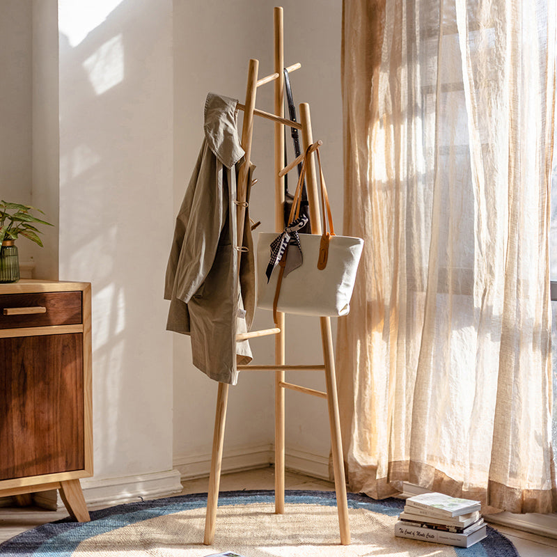 
                      
                        Solid Ash Wood Entryway Coat Rack
                      
                    