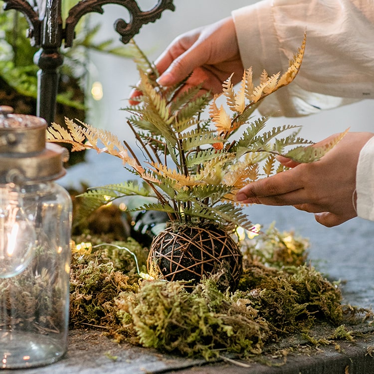 
                      
                        Artificial Fern Ball Faux Plant Fall Color
                      
                    