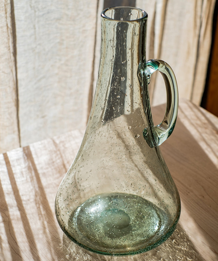 
                      
                        Tapered 13" Tall Bubble Glass Kettle Vase
                      
                    