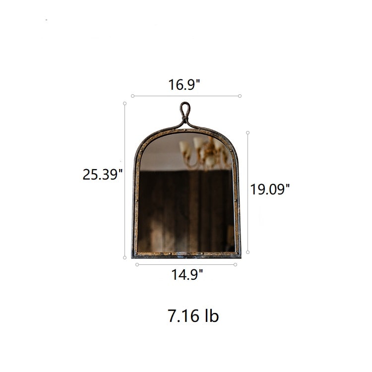 
                      
                        Antique Style Dark Iron Mirror
                      
                    