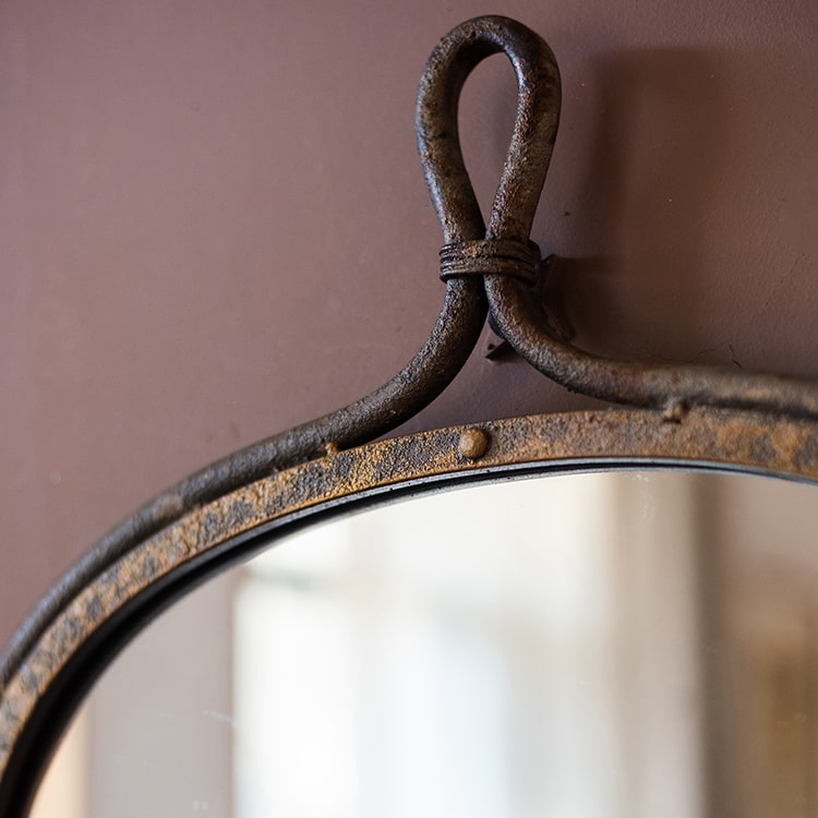 
                      
                        Antique Style Dark Iron Mirror
                      
                    