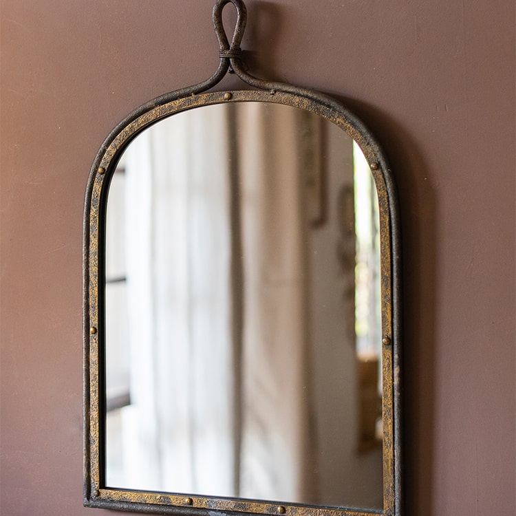 
                      
                        Antique Style Dark Iron Mirror
                      
                    