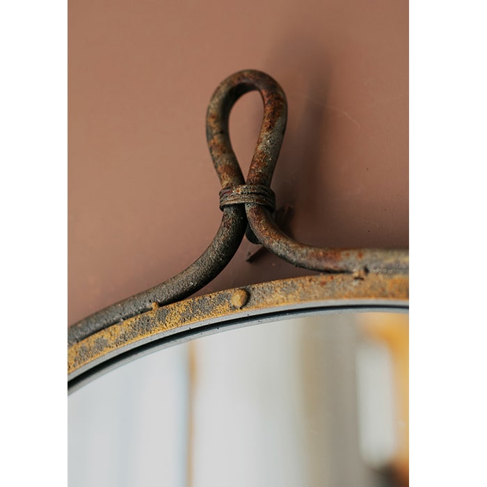 
                      
                        Antique Style Dark Iron Mirror
                      
                    