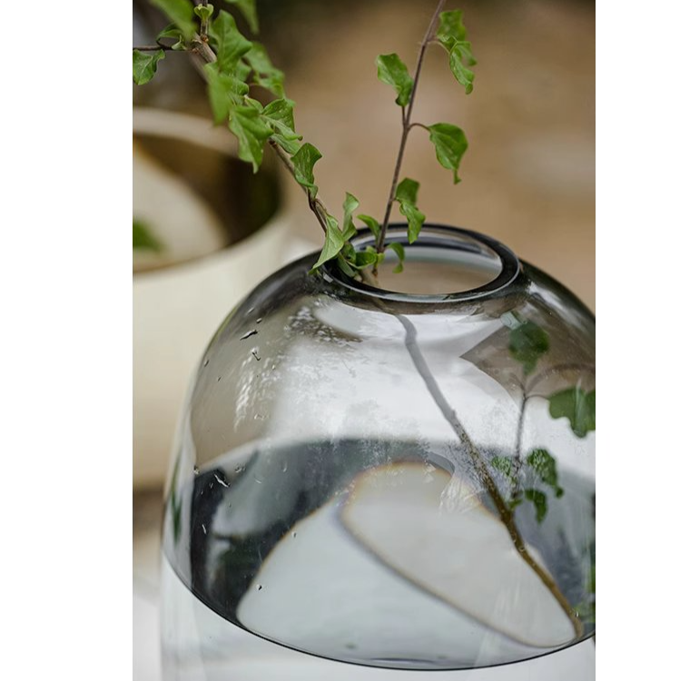
                      
                        Modern Handblown Clear Glass Vase
                      
                    