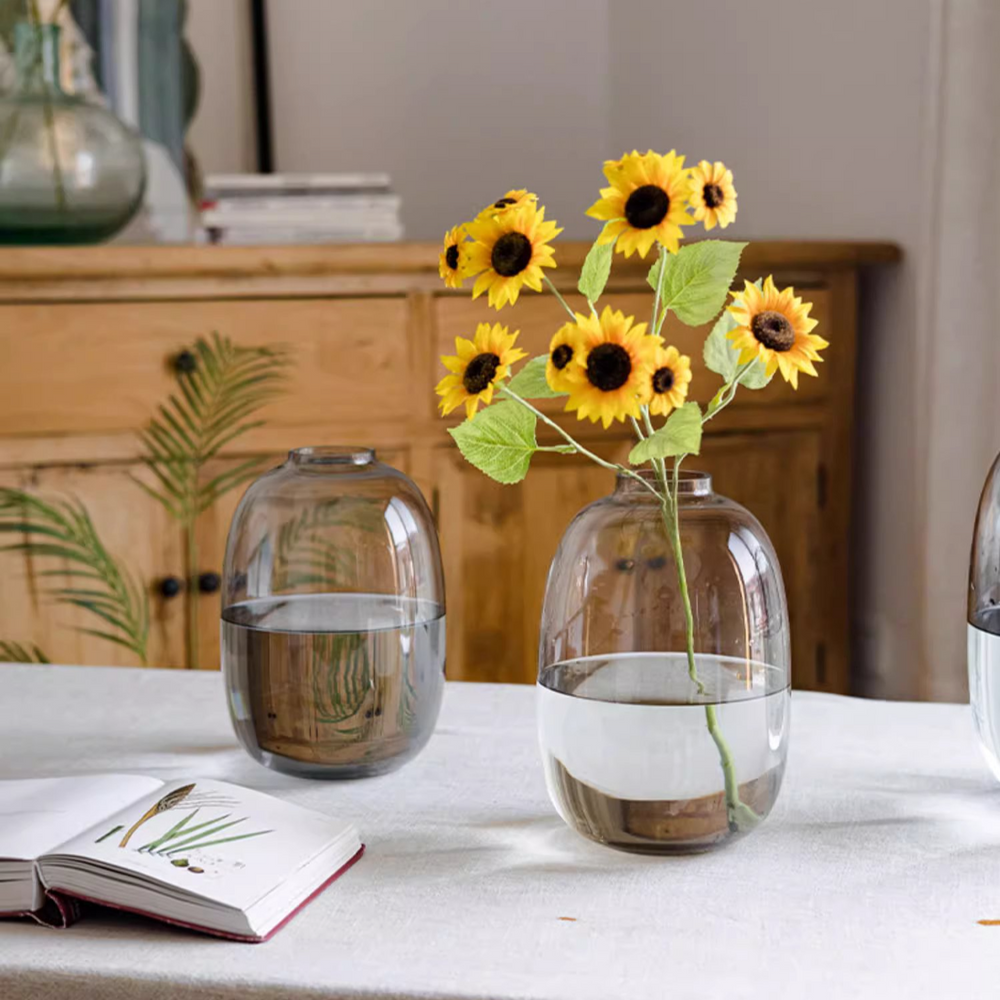 
                      
                        Modern Handblown Clear Glass Vase
                      
                    