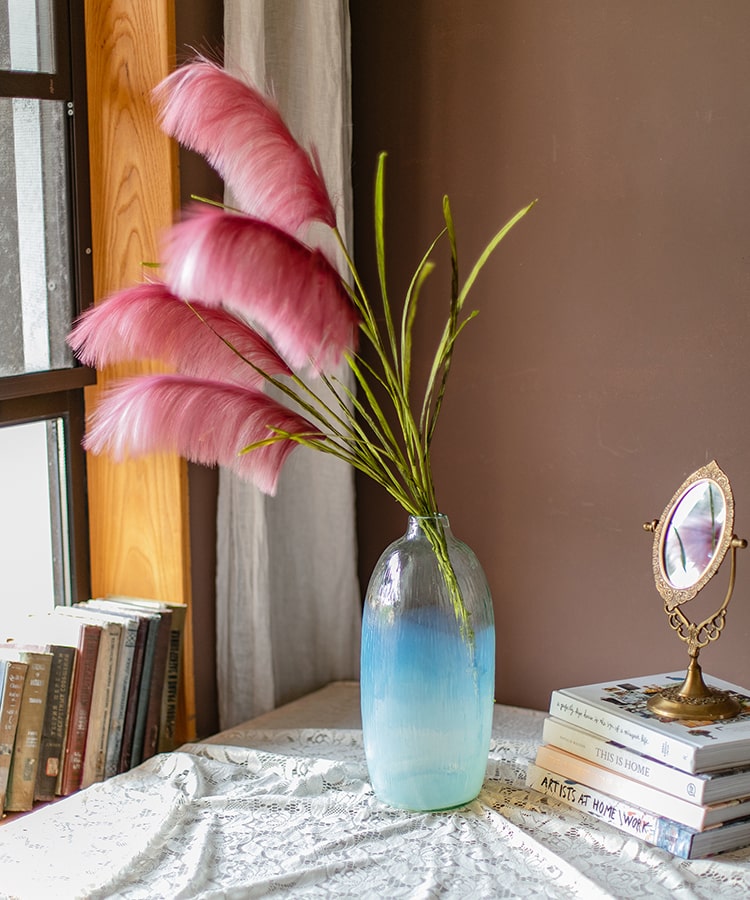 
                      
                        Artificial Faux Silk Pink Reed Grass Stem 45" Tall
                      
                    