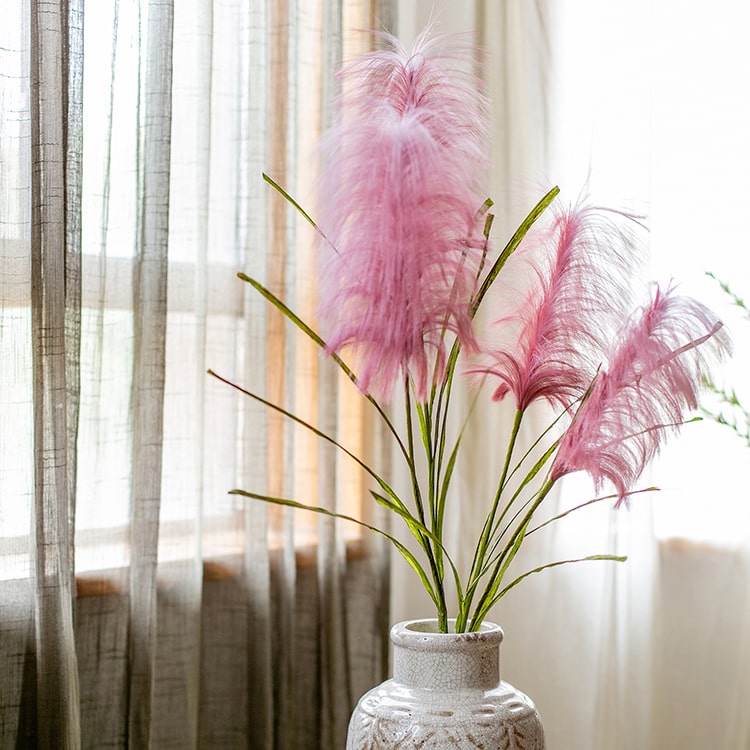 
                      
                        Artificial Faux Silk Pink Reed Grass Stem 45" Tall
                      
                    