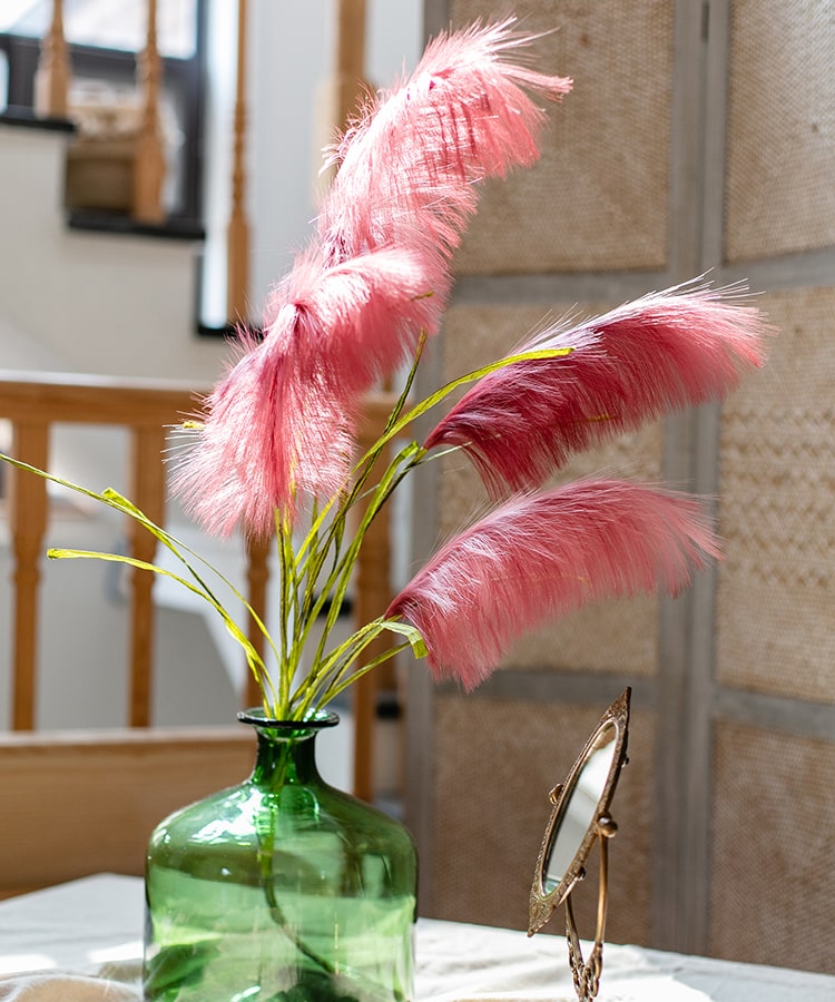 
                      
                        Artificial Faux Silk Pink Reed Grass Stem 45" Tall
                      
                    