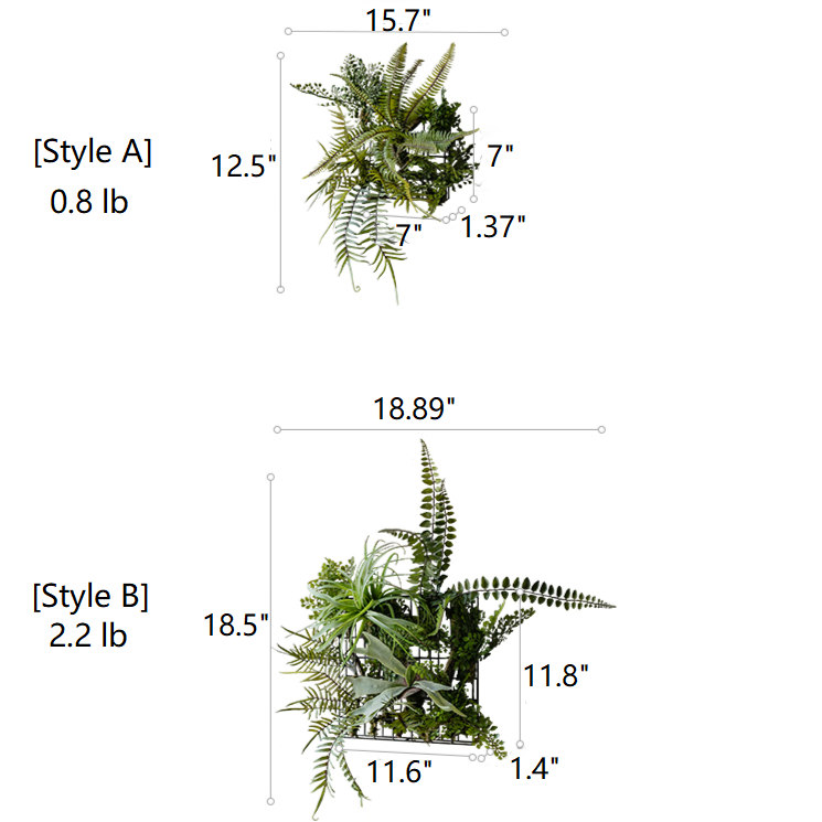 
                      
                        Artificial Faux Plant Metal Frame Wall Décor
                      
                    