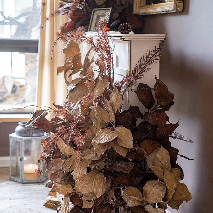 
                      
                        Artificial Faux Red Brown Fern Leaf Stem 48" Tall
                      
                    
