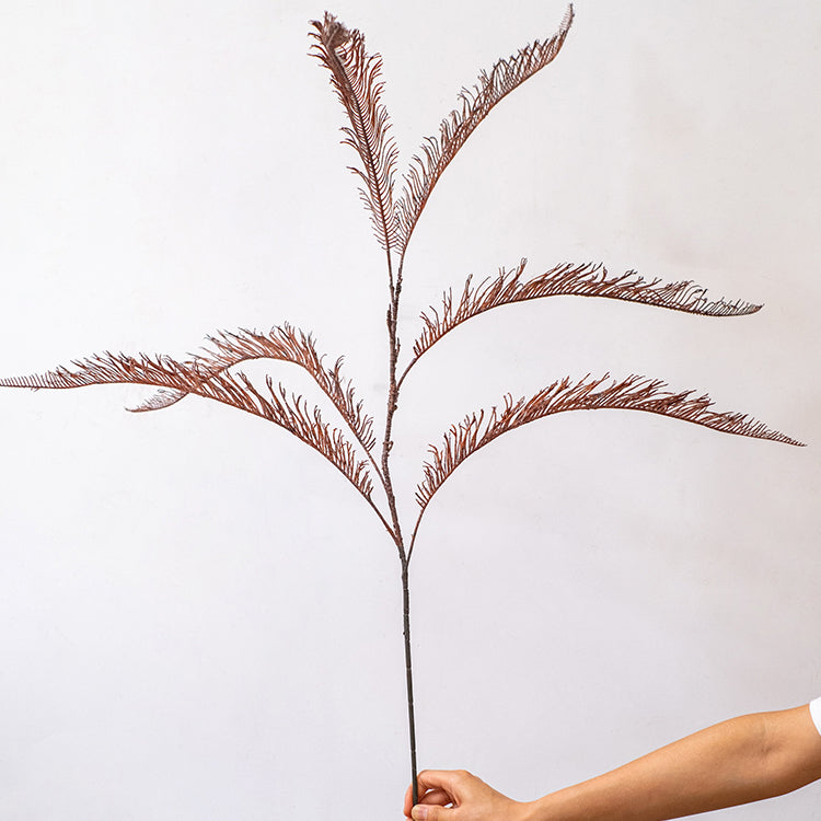 
                      
                        Artificial Faux Red Brown Fern Leaf Stem 48" Tall
                      
                    