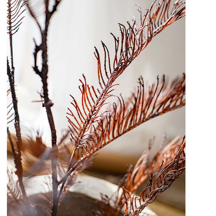 
                      
                        Artificial Faux Red Brown Fern Leaf Stem 48" Tall
                      
                    