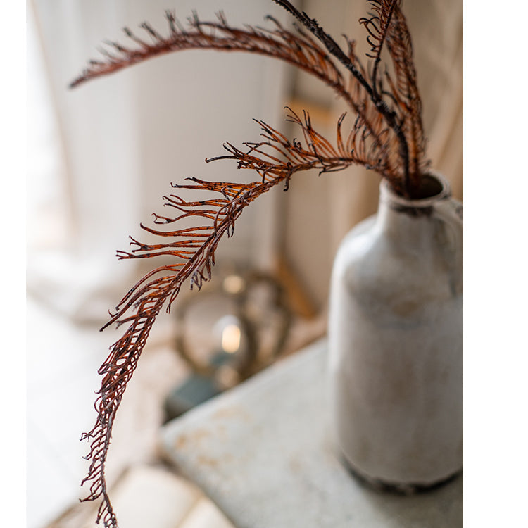 
                      
                        Artificial Faux Red Brown Fern Leaf Stem 48" Tall
                      
                    