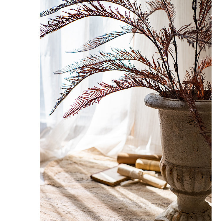 
                      
                        Artificial Faux Red Brown Fern Leaf Stem 48" Tall
                      
                    