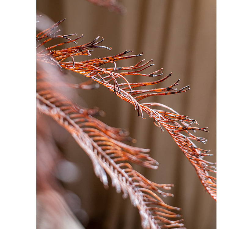 
                      
                        Artificial Faux Red Brown Fern Leaf Stem 48" Tall
                      
                    