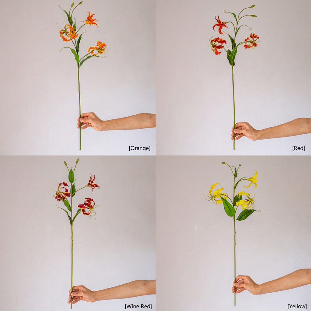 
                      
                        Faux Silk Flower Flame Lily Stem 29" Tall
                      
                    
