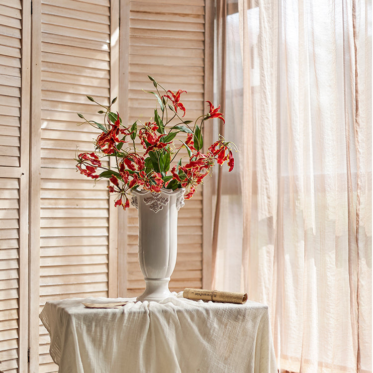 
                      
                        Faux Silk Flower Flame Lily Stem 29" Tall
                      
                    