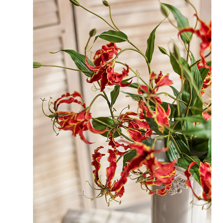 
                      
                        Faux Silk Flower Flame Lily Stem 29" Tall
                      
                    
