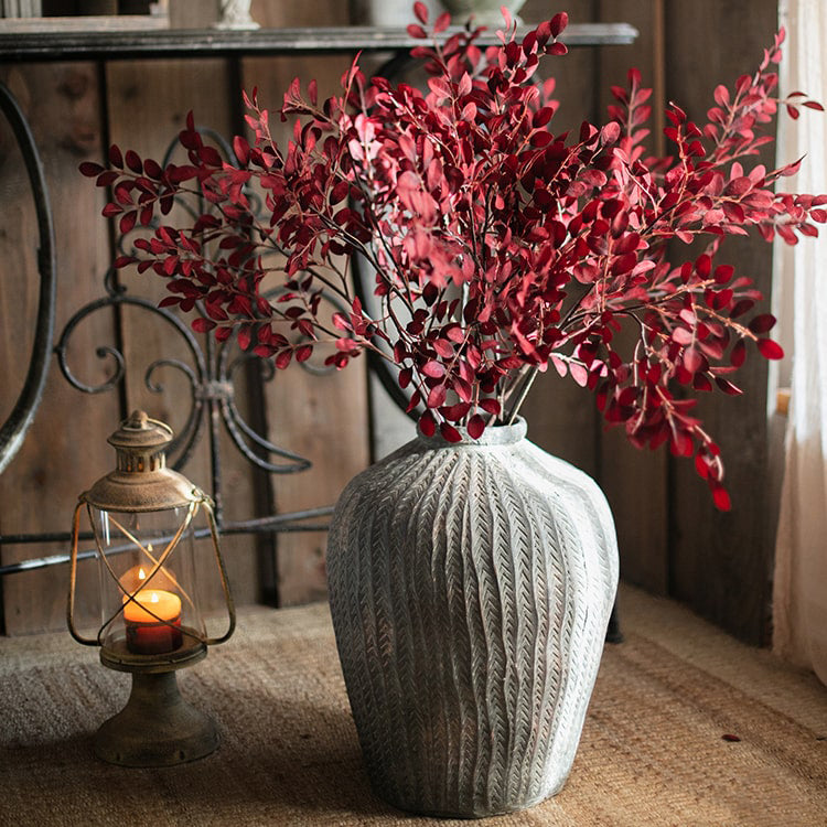
                      
                        Artificial Faux Red Tzu Tan Leaf Stem 42" Tall
                      
                    