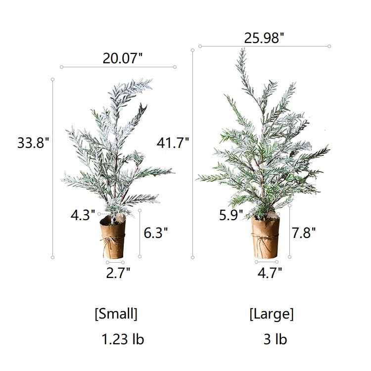 
                      
                        Artificial Cedar Fir Flocked Christmas Tree in Paper Wrapped Base
                      
                    