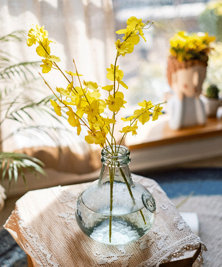 
                      
                        Artificial Faux Silk Yellow Dancing Lady Orchid Stem Bundle 19" Tall
                      
                    