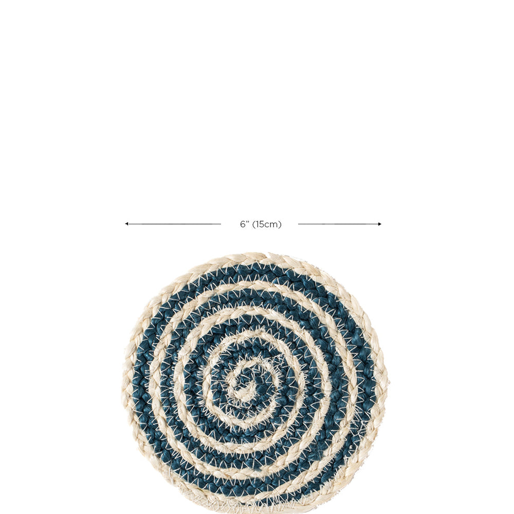 
                      
                        Kata Spiral Coaster Trivet, Blue - Set of 4
                      
                    
