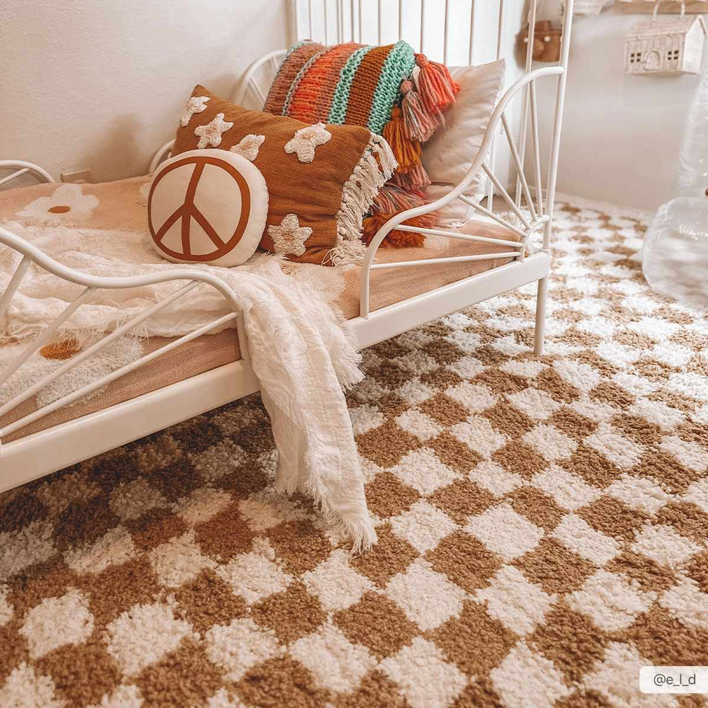 
                      
                        Kieu Yellow & White Checkered Area Rug
                      
                    