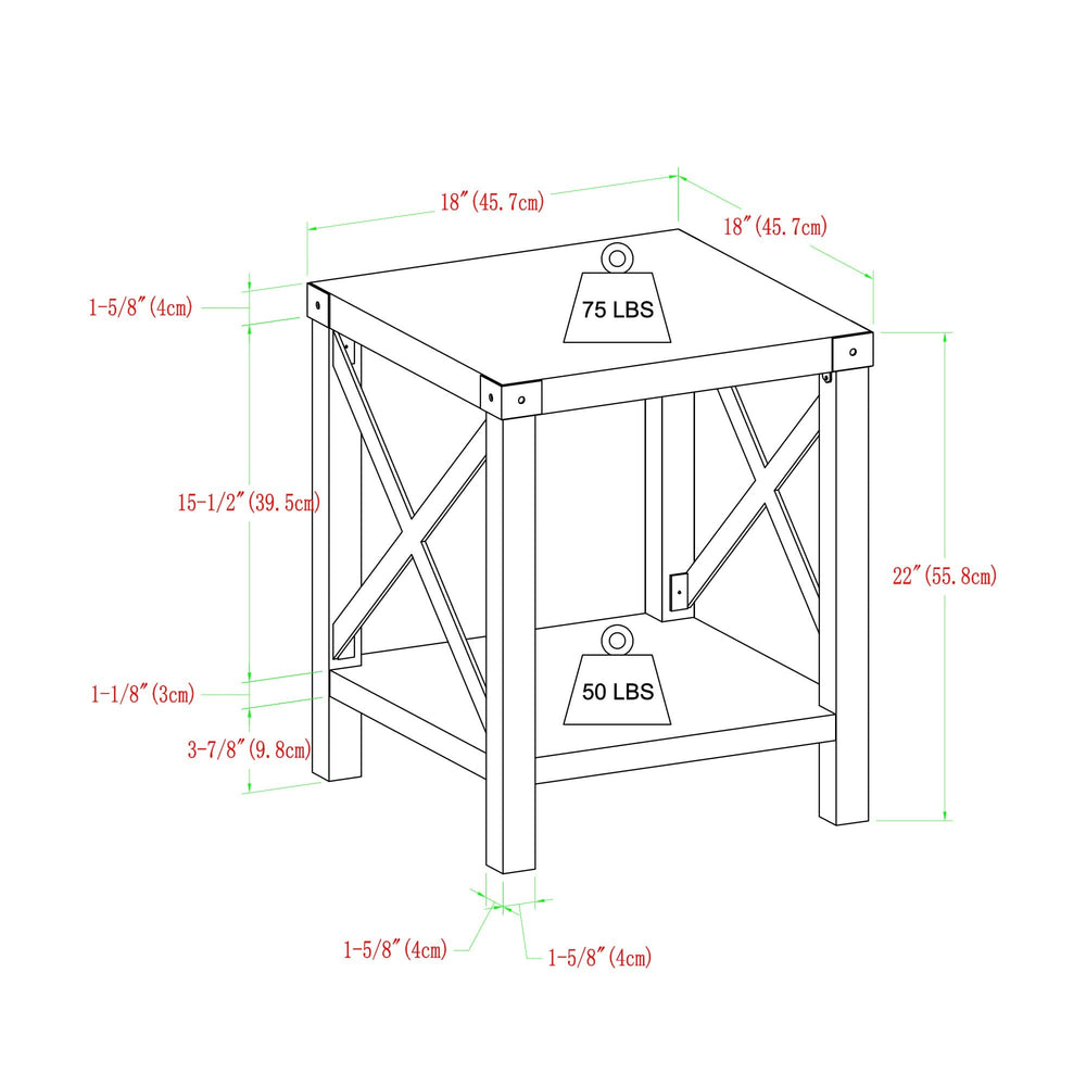 
                      
                        Metal X Side Tables, Set of 2
                      
                    