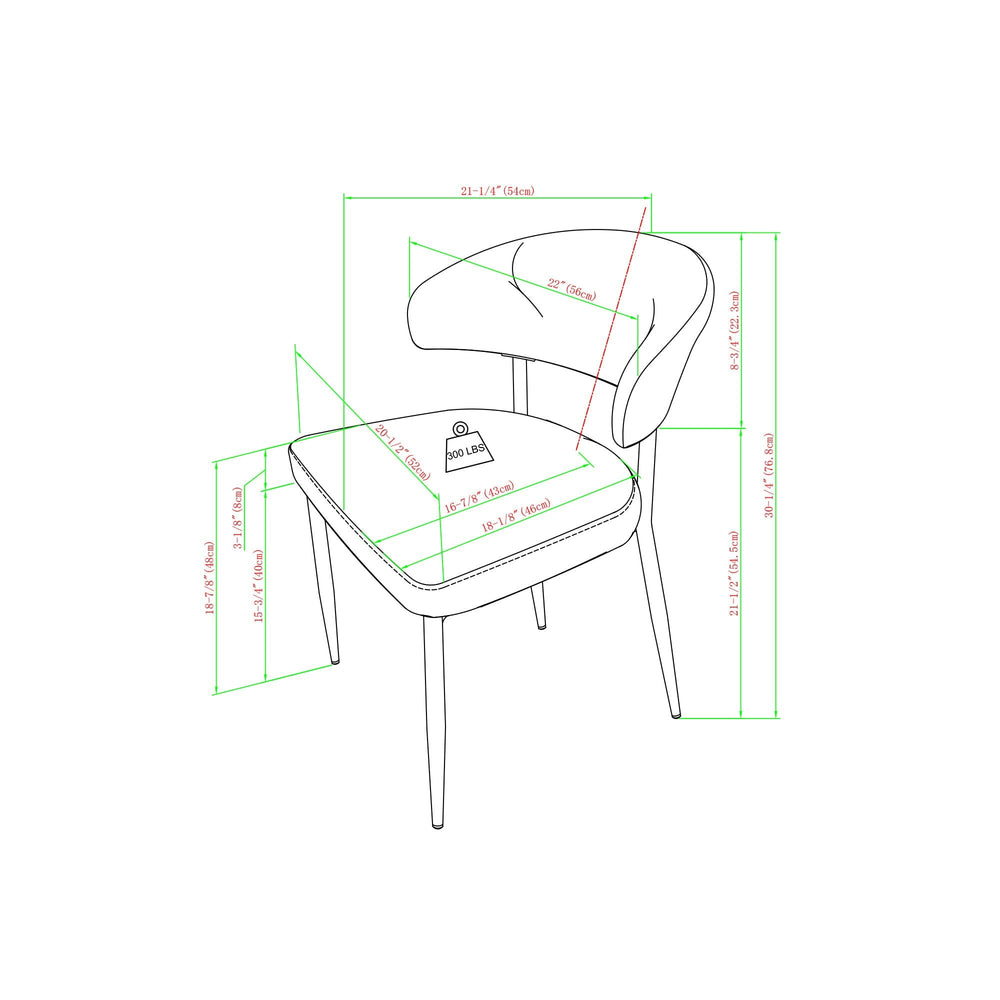 
                      
                        Alexis Modern Curved Back Upholstered Dining Chair, Set of 2
                      
                    