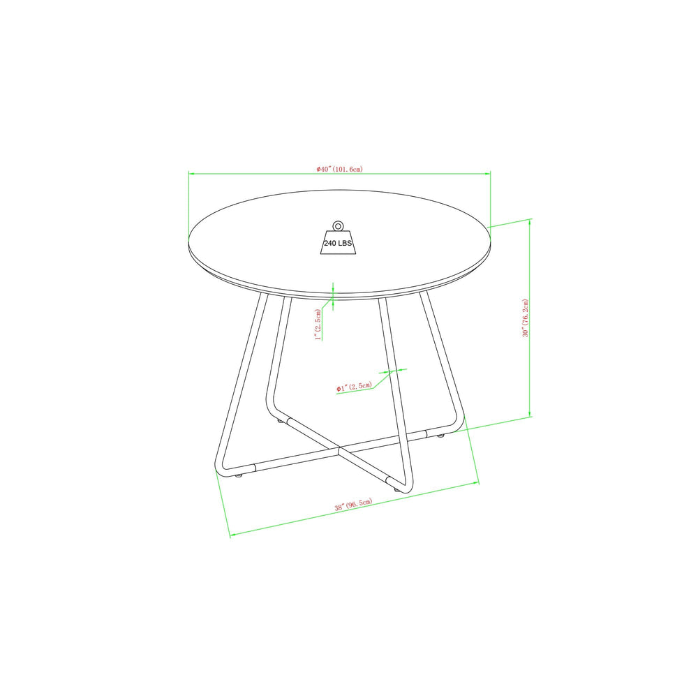 
                      
                        Alex 40" Modern Veneer and Metal Round Dining Table
                      
                    